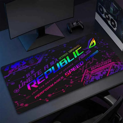 Asus Rog Mause Pad Anime Mouse Mats Gaming Computer Desk Mat Mouse Carpet Pc Accessories Gamer Mouse Pad Speed Rubber Mat
