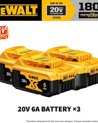 Genuine Dewalt 20V MAX 5Ah 6Ah 18650 Battery XR Lithium-Ion Battery for Power Tools, 120W High Power, Rechargeable, Replacement Battery