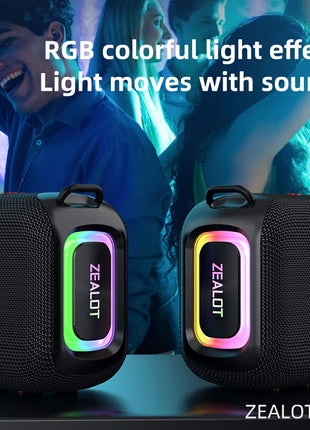 ZEALOT-S85 Altoparlante Bluetooth portatile 3D da 50 W con altoparlante con cinturino esterno impermeabile IPX6 a doppio diaframma