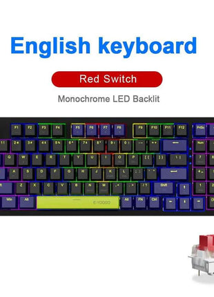 E-YOOSO Z94 USB Mechanical Gaming Keyboard Wired Monochrome Backlit 94 Key Russian Brazilian Portuguese for Compute Laptop PC