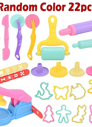 Creative 3D Playdough Mold Clay Modeling Accessories DIY Dough Play Noodle Tool Kit Plastic Knife Mold Educational Toy For Kids