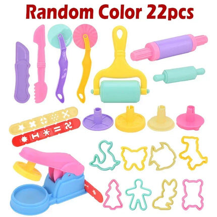 Creativo 3D Plastilina Stampo Modellazione di Argilla Accessori FAI DA TE Gioco Pasta Noodle Tool Kit Set di Plastica Coltello Stampo Giocattolo Educativo Per Bambini