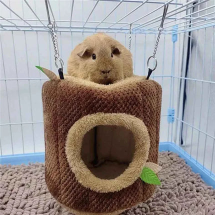 Small Animals Pet House Hamster Tree Stump Shape Hammock Supplies Rodent Hammock Hamster Bed Rats Accessories XCW06
