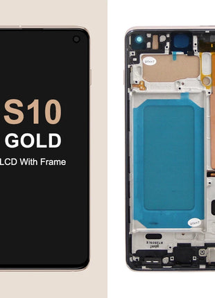 TFT con cornice per Samsung S10 Plus S10 + G975F Display LCD Touch Screen digitale per Samsung S10 G973F Parti di ricambio per schermo