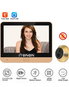 Tuya Smart Wireless Videocamera per porta 2.4G Wifi Schermo da 4,3 pollici 3MP PIR Spioncino digitale audio unidirezionale per la sicurezza domestica