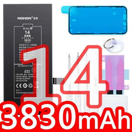 NOHON  High Capacity Phone Battery for iPhone 13 13Pro 12 Pro 11 X XR XS 12Mini 13PM 15Pro MAX 14 SE SE2 SE3 Replacement Bateria