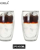 2/4/6Pc Double Wall High Borosilicate Glass Mug Heat Resistant Tea Milk Juice Coffee Water Cup Bar Drinkware Gift Creativity Set