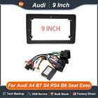 Auto Android Radio Fascias 9 Pollici Telaio Per Audi A4 B6 B7 S4 8E/8H SEAT Exeo 2000-2013 Cablaggio Cavo di Alimentazione Canbus Decoder