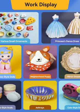 250g/500g White Ceramic Clay Bake-Free Air-Drying Clay Stone Plasticine Students DIY Handmade Tool Sculpture Soil Ceramic Doll Clay