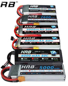 HRB Lipo Battery 2S 3S 4S 6S 1300mah 1500mah 2200mah 2600mah 5000mah 6000mah 4000mah  7.4V 11.1V 14.8V 22.2V T XT60 RC Parts