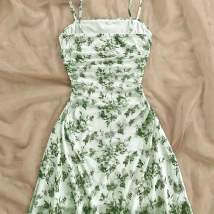 Abito Estivo da Donna 2026, Nuovo Vestito Giovanile con Stampa Floreale e Collo all'Americana, Elegante e alla Moda, Adatto per Tutte le Stagioni, Abito per Bambini