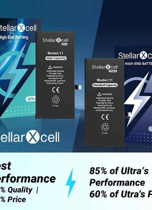 Choice StellarXcell OEM Chip Battery Replacement for IPhoneSE 7 8 X XR XS XSMAX iphone11 12pro 13mii 14pro 15Pro  Replacement