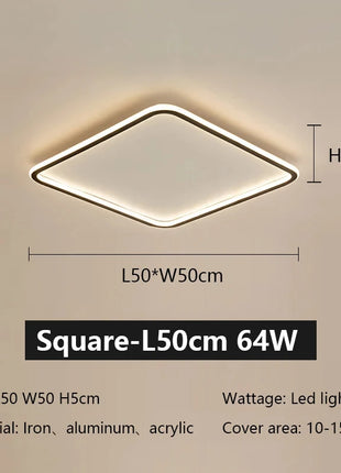 Lampada da soffitto a LED con telecomando Lampada da camera da letto moderna semplice ultrasottile Lustre Decorazioni per la casa Sala da pranzo Soggiorno Cucina Corridoio