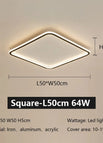 Square 50CM / Dimmable with remote