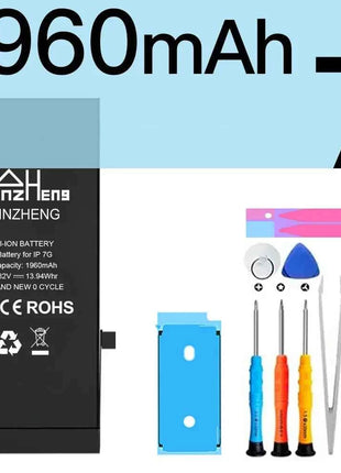 PINZHENG Real High Capacity Battery For iPhone 8 Plus SE 5S 6 6S 7 X Xr Xs Max Phone Replacement Batteries Warranty One Year
