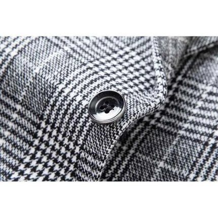 Blazer Uomo Slim Fit a Quadri - Stile British Cerimonia 2025