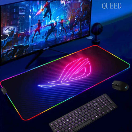 Cartoon Asus Deskmat Mouse Pad Gaming LED Mouse Mat 900x400 Mousemats Table Pads PC Office Desk Mat RGB Keyboard Mats XXL