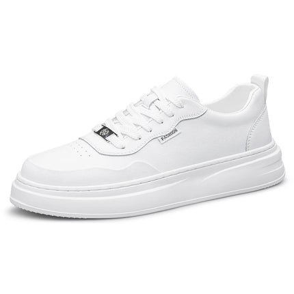 Scarpe casual da uomo in vera pelle, sneakers alla moda con lacci, comode scarpe da passeggio, calzature da skateboard maschili, tenis masculino