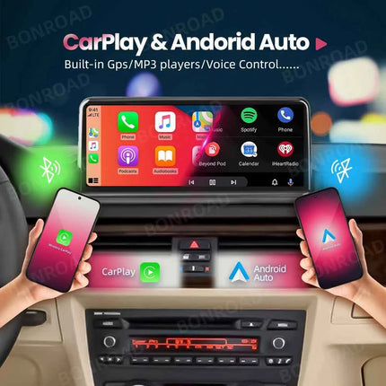 BONROAD Wireless Carplay Android auto Multimedia Player Car Radio For BMW 3 Series E90 E91 E92 E93 Touch Screen With Bluetooth