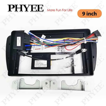 Adattatore per cablaggio radio, decodificatore bus CAN, cavo con spina a 16 pin, telaio del pannello del sistema Android da 9 pollici per Seat Ibiza dal 2008 al 2013
