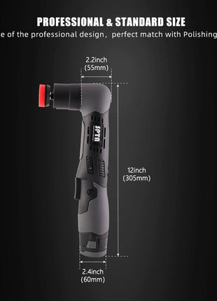 Mini lucidatrice per auto senza fili SPTA LD104, set di lucidatrice per dettagli auto mini RO/DA con batteria al litio da 2 pezzi da 2,0 Ah