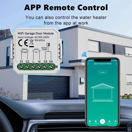 Tuya Mini WiFi Garage Door Opener Smart Life App Remote Voice Control Gate Door Switch module Works with Alice Alexa Google Home