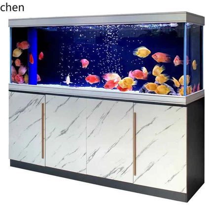 CZ Home Living Room Screen Aquarium Landscaping Full Set Ultra-clear Glass Large Medium Bottom Filter Fish Tank