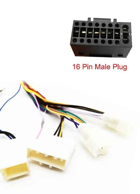 Cablaggio radio Spina a 16 pin Connettore antenna Adattatore cavo unità principale audio per auto per Toyota Corolla Yaris RAV4 Camry Hilux