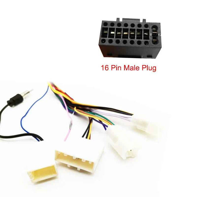 Cablaggio radio Spina a 16 pin Connettore antenna Adattatore cavo unità principale audio per auto per Toyota Corolla Yaris RAV4 Camry Hilux
