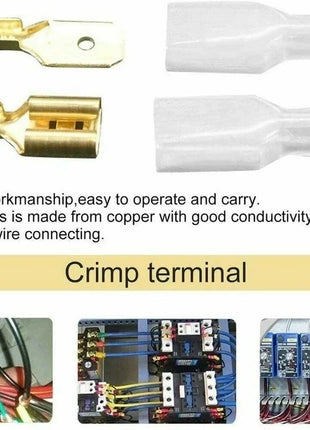 Male Female Insulated Cable Wire Connector Macho 2.8/6.3mm Electrical Crimp Terminals Spade Connectors Assortment Kit