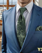 Set Cravatta e Fazzoletto Uomo Colorato 160cm - Accessori Matrimonio