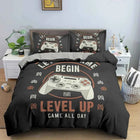 Gamepad Polyester Duvet Cover Set Colourful Button King Play Gamer Bedding Set Kids Teens Man Video Game for Child