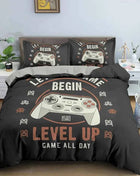 Gamepad Polyester Duvet Cover Set Colourful Button King Play Gamer Bedding Set Kids Teens Man Video Game for Child