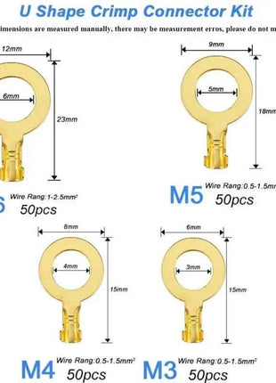 Male Female Wire Box Insulated Cable Macho Connector 2.8/6.3mm Electrical Crimp Terminals Termin Spade Connectors Assorted Kit