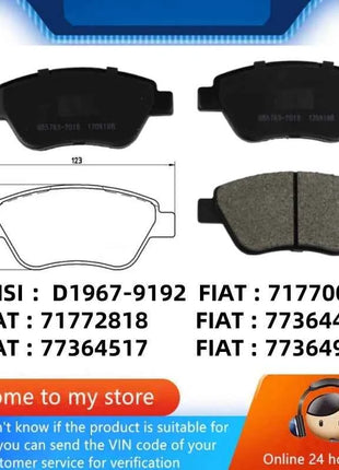 For Fiat Doblo Palio Weekend PANDA Front Brake Pads / Auto Accessories -23003