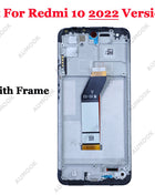 LCD Display for Xiaomi Redmi 10 Prime 2022 22011119TI, Touch Screen for Redmi 10 2022 21121119SG, Replacement Digitizer Assembly