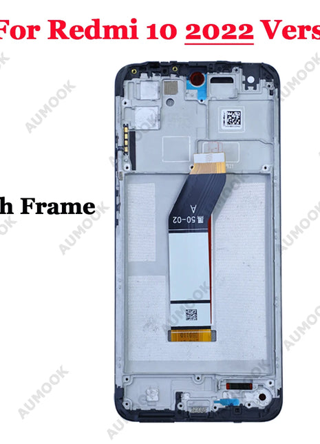 Display LCD per Xiaomi Redmi 10 Prime 2022 22011119TI, Schermo Touch per Redmi 10 2022 21121119SG, Assemblaggio Digitalizzatore Sostitutivo