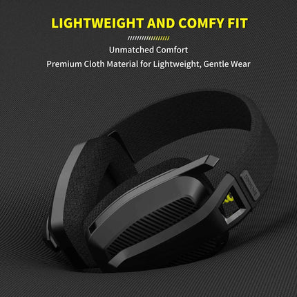 BINNUNE BW06 2.4GHz Wireless Gaming Headset with Mic for PS5 PS4 PC Mac Playstation Bluetooth Gaming headphone with Microphone