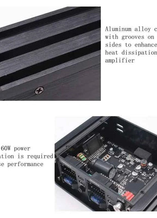 Class AB 4 Channel Car DSP Amplifier RMS 4*60W Automotive Audio System Dedicated Android Large Screen System Amplifier