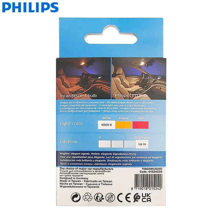 Philips Ultinon Pro6000 LED C5W Festoon 30mm 4000K White Auto Interior Read Dashboard License Plate Light No Error 11860WU60X1