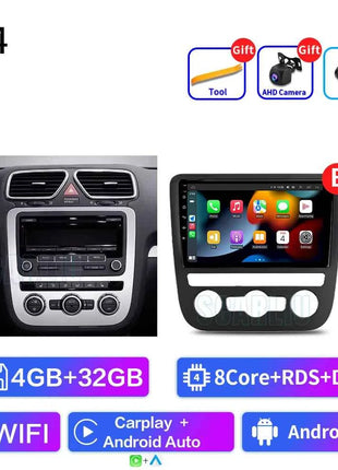 Android 16 For VW Volkswagen Scirocco 3 III Mk3 2008-2014 9 inch 8 Core WIFI Bluetooth Auto Navigation System Radio Multimedia
