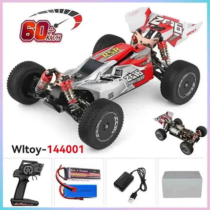 WLtoys 144010 144001 75KM/H 2.4G RC Car Brushless 4WD Electric High Speed Off-Road Remote Control Drift Toys for Children Racing