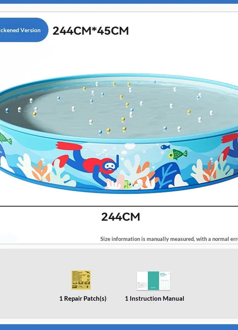 Piscina Portatile Pieghevole Non Gonfiabile per Giardino, Famiglia, Bambini e Adulti, Vasca da Giardino Facile da Montare e Resistente