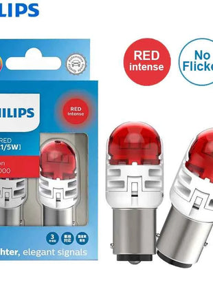 Philips Ultinon Pro6000 LED P21/5W 1157 S25 Two Contacts Amber Red White Car Turn Signal Stop Lamps No Flash Flicker Error Free