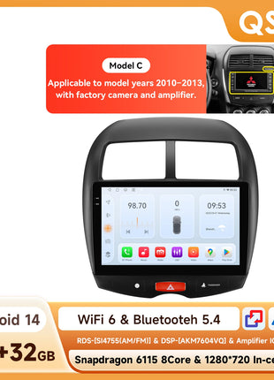 Hizpo 10.1" Car Radio Intelligent Systems For Mitsubishi ASX 1 2010 - 2018 Multimedia CarPlay Android Auto GPS No 2 din 2din DVD