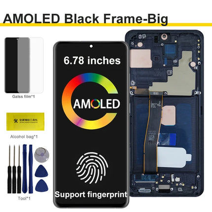 AMOLED Per Samsung Galaxy S20Ultra G988 G988U G988B/DS Display LCD Touch Screen Digitizer con Cornice Per Samsumg S20 Ultra LCD