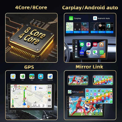 Podofo 8Core 2Din Car Stereo For Toyota RAV4 2001-2006 Multimedia Player WIFI 4G AI Voice BT Carplay Android Car Radio RDS