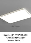 White 110x70CM / 3 Color No Remote
