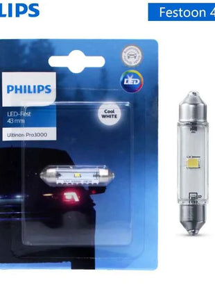 Philips Ultinon Pro3000 C5W LED Fest 38mm 30mm 43mm Festoon Car Signal Side Lamp 6000K Cool White Interior Reading Light(1PCS)