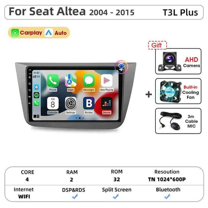 Srnubi IPS Screen Android All In One Car Radio for Seat Altea XL Toledo 3 2004 - 2015 Carplay GPS Stereo DVD Multimedia Player